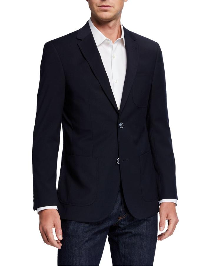 Men's Solid Slim-fit Blazer