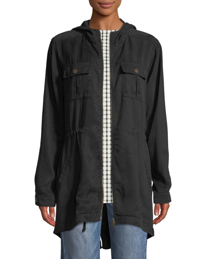 Hooded Twill Utility Jacket