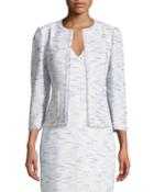 Multi-tweed Open-front Jacket
