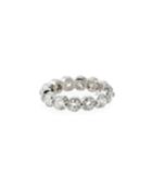 18k White Gold Round Diamond Eternity Ring,