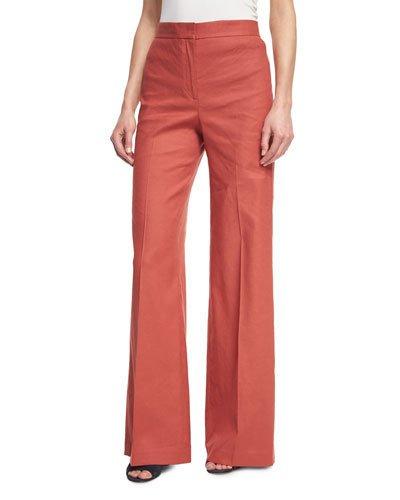 Terena High-waist Wide-leg Pants, Red