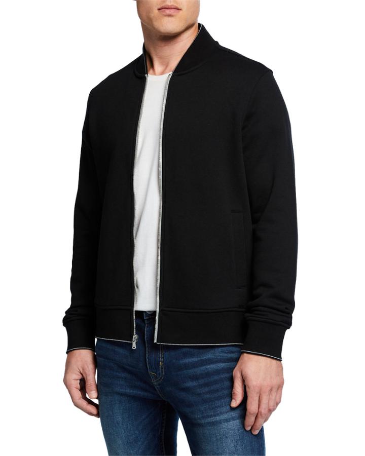 Men's Bomber Jacket With Exposed Zip