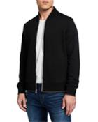 Men's Bomber Jacket With Exposed Zip