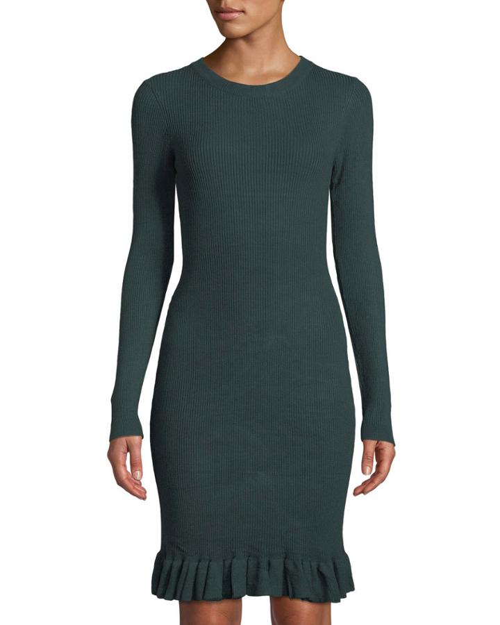 Pacey Ruffle-hem Ribbed