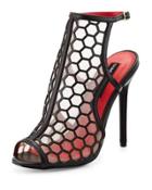 Lizabeth Honeycomb Mesh Bootie, Black
