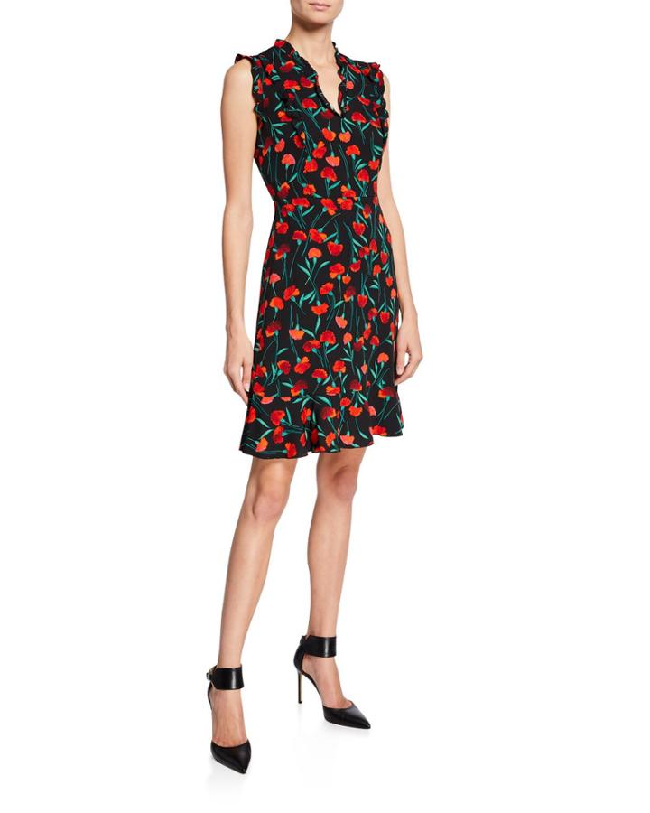 Ruffle Floral-print