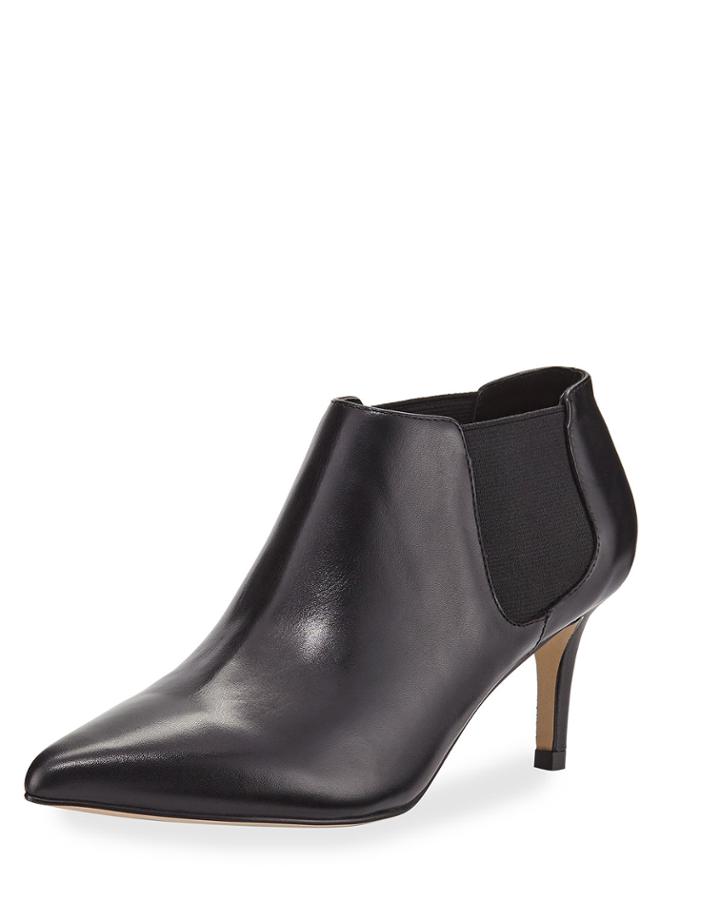 Mars Leather Kitten-heel Booties