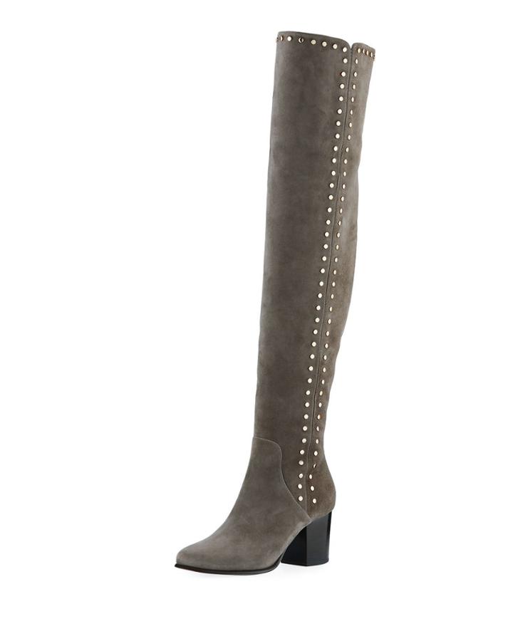 Harlem Suede Studded Over-the-knee Boot