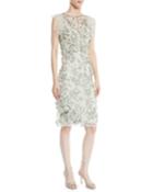 Flutter-sleeve 3d Floral Dress