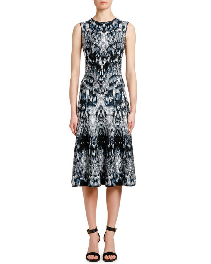 Sleeveless English-crystal Jacquard Cocktail Dress