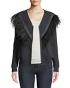 Feather-trim Bomber