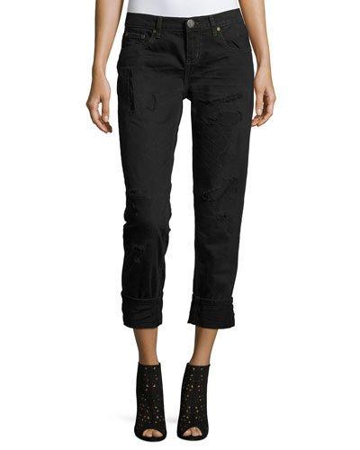 Awesome Baggies Distressed Jeans, Black