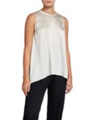 High-low Silk-blend Tank
