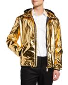 Men's Essex Metallic Zip-front Hooded Coat