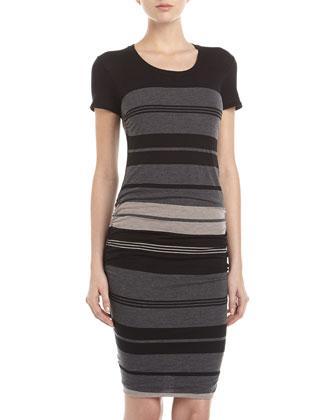 James Perse Striped Jersey Short-sleeve