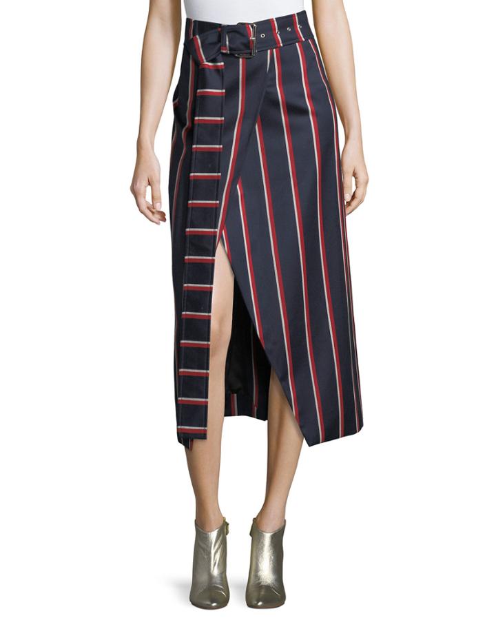Apolline Striped Midi Wrap