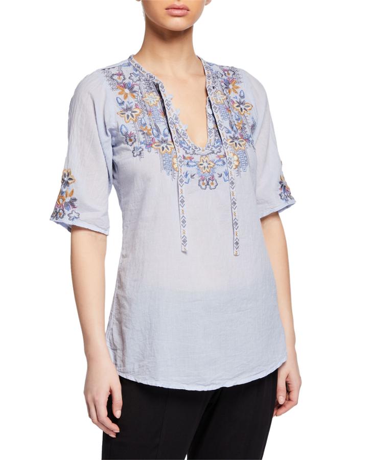 Tanya Tonal Voile Blouse