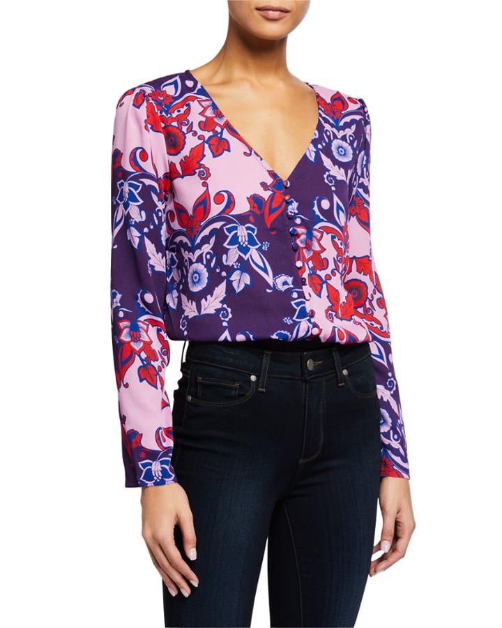 Floral Blouson Bodysuit