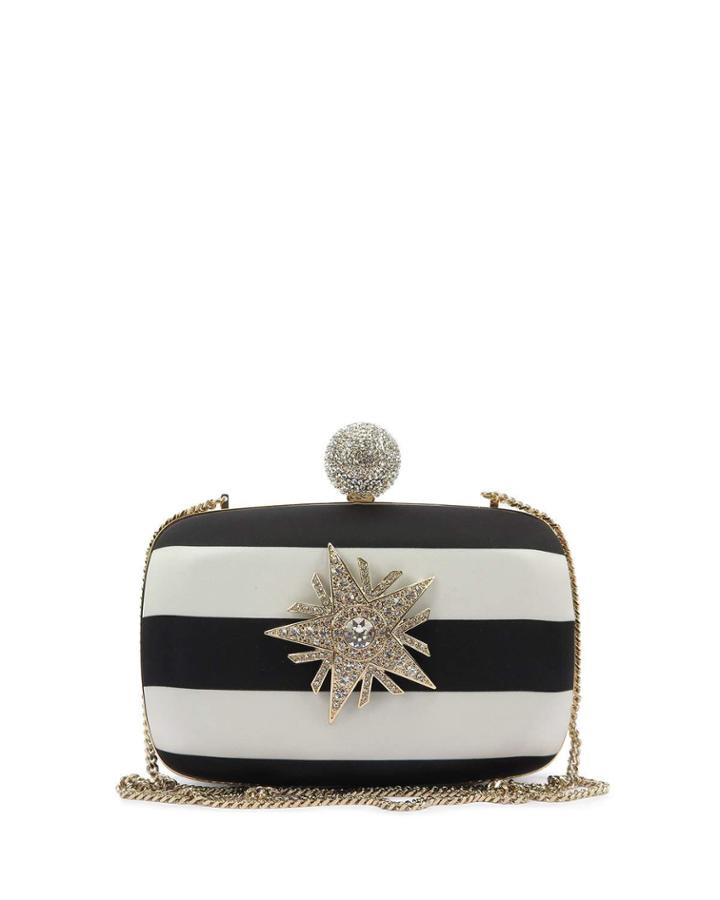 Boite De Nuit Star Striped Clutch Bag