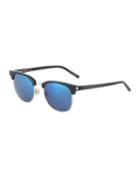 Men's Acetate/metal Brow-line