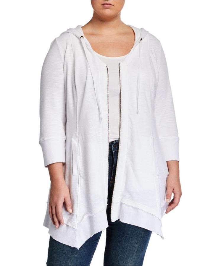 Plus Size Merchantile Sharkbite Hooded Jacket