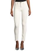 Reina Max Lacey Skinny Pants, White