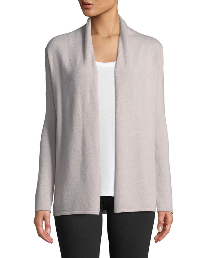 Cashmere Modern Open-front Cardigan