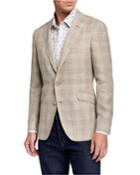 Men's Clooney Plaid Linen/wool