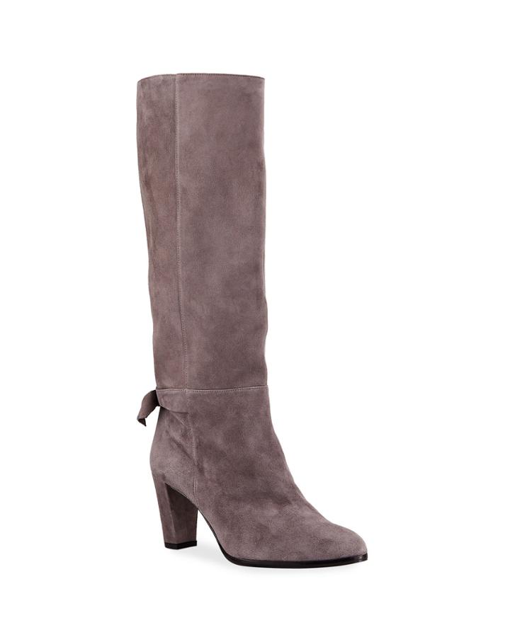 Rachel Suede Bow Boots