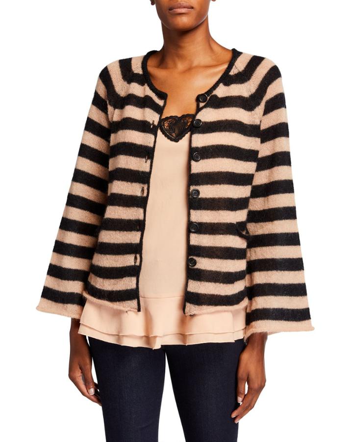 Suntan Nero Knitted Cardigan W/ Cami