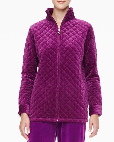 Quilted Velour Coat,