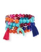 Multicolor Beaded Stretch Bracelets,