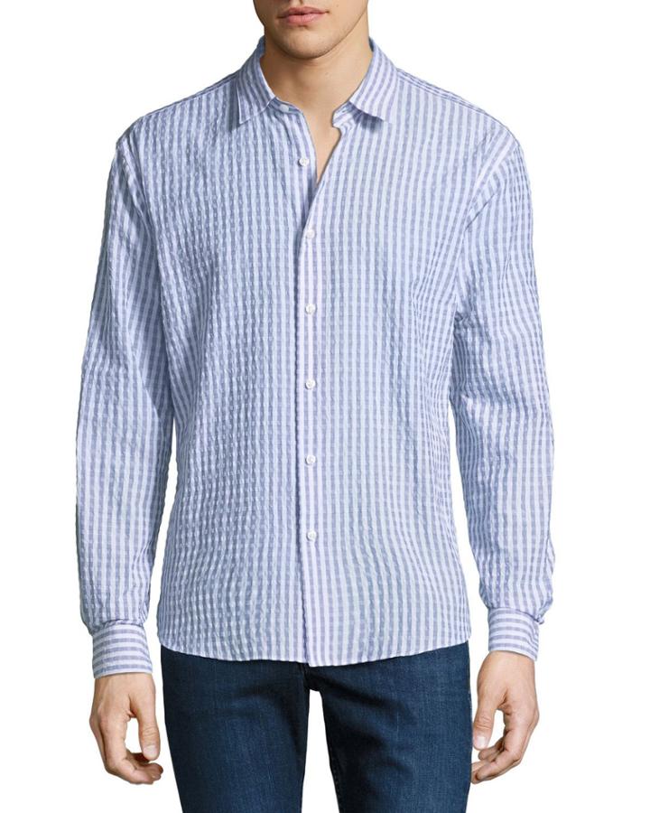 Men's Regular-fit Wear-it-out Seersucker Check
