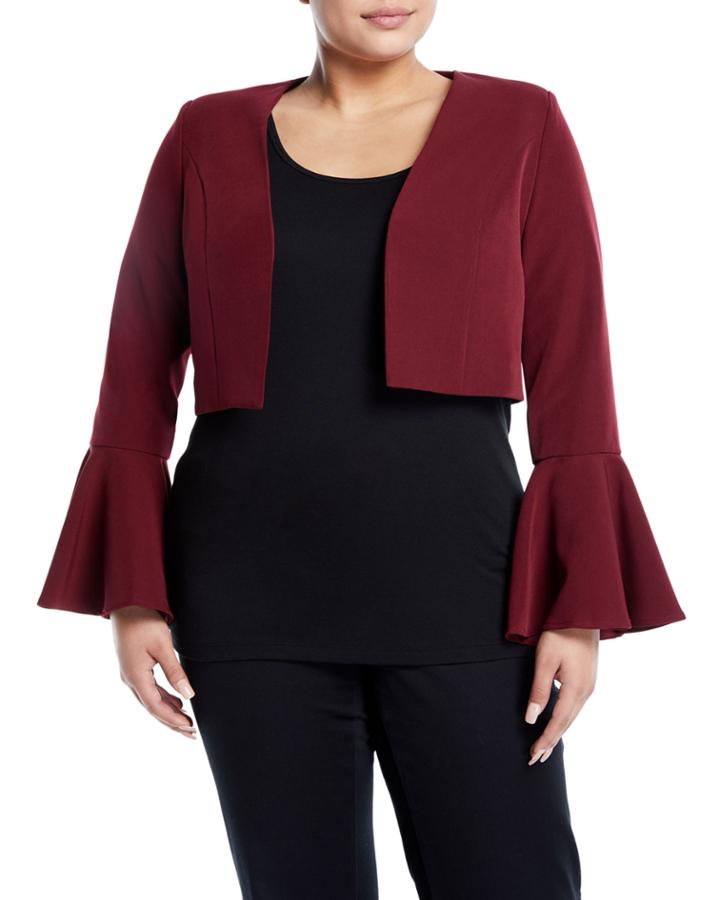Bell-sleeve Crop Blazer,