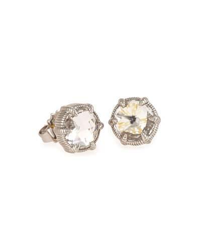 Eclipse Stud Earrings In Rock Crystal