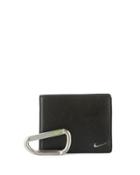 Leather Wallet With Carabiner, Black
