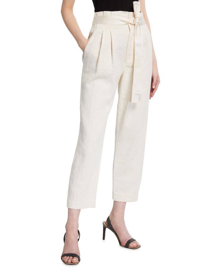 Pleated Slouchy High-waist Pants