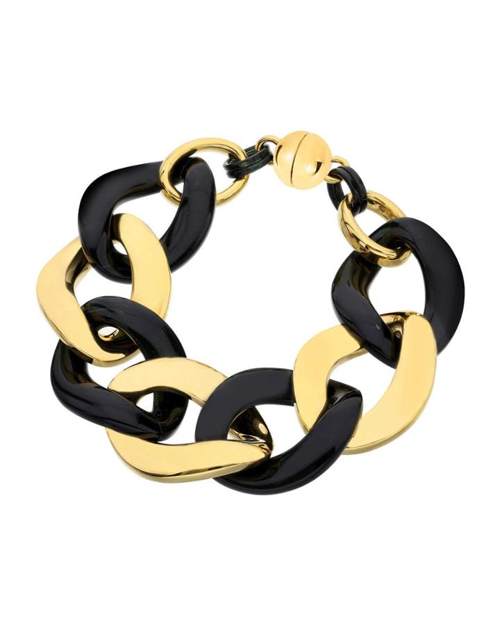Extra-large Curb-link Bracelet, Black