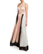 Spiral-print Sunburst Pleated Dress