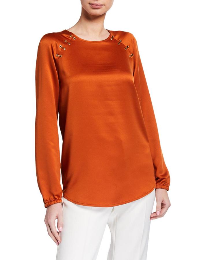 Lace-up Raglan Top