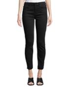 Mid-rise Skinny Frayed-ankle Jeans