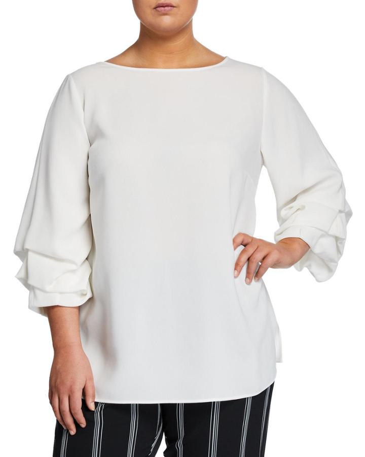 Winston Puffed-sleeve Blouse,