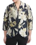 Shayla Floral-print Jacket, Dark Blue,