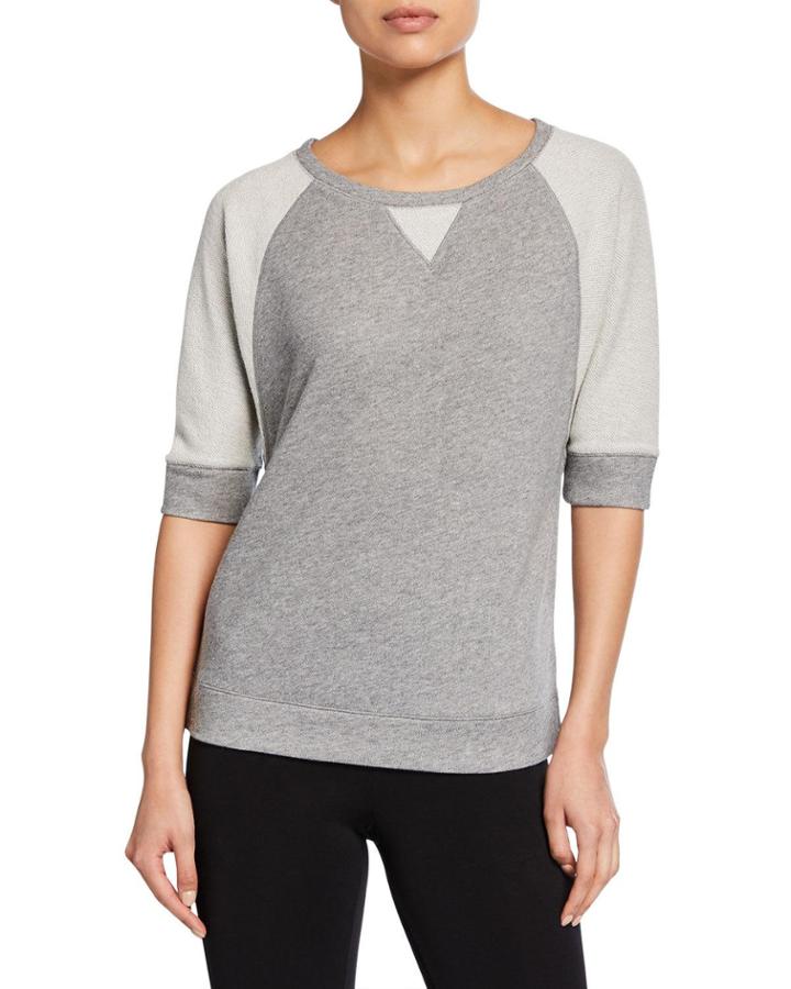 Mix-texture Raglan