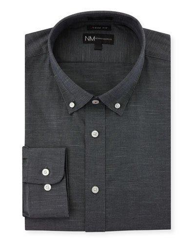 X-trim Regular-finish Heathered Dress