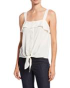 Ruffle Tie-front Tank
