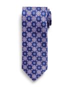 Medallion Pattern Silk Tie, Purple