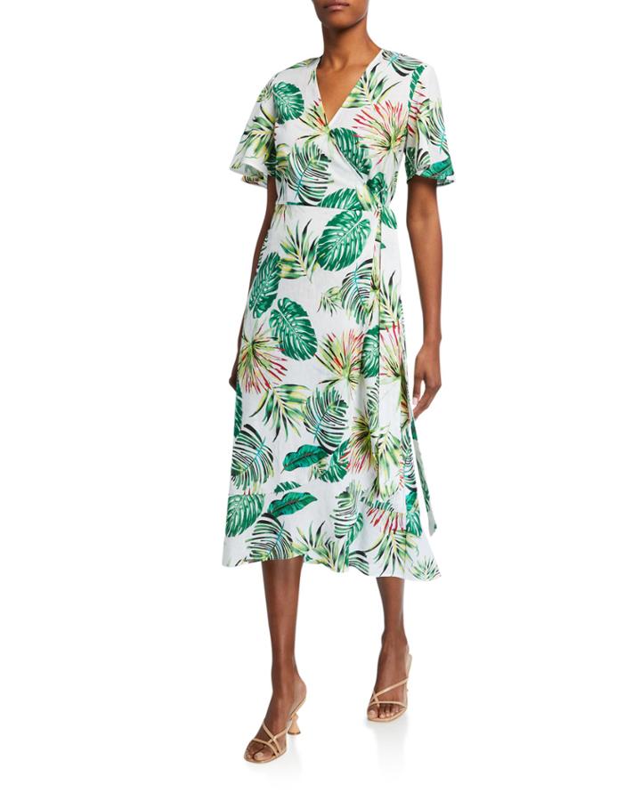 Tropical-print Wrap