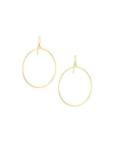 Hoopla 24k Large Hoop Drop Earrings