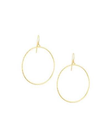 Hoopla 24k Large Hoop Drop Earrings